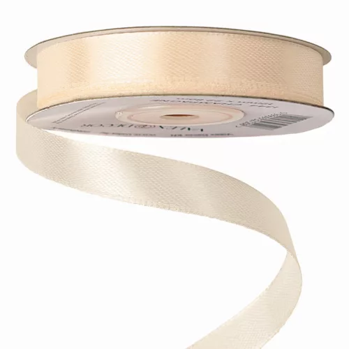 Saténová stuha 12mm x 22.86m - Šampanská
