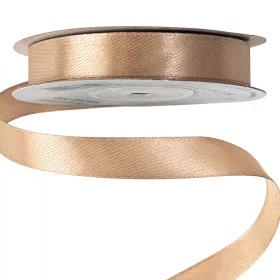 Saténová stuha 12mm x 22.86m - Hnedá