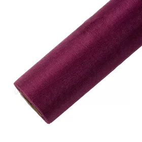 Snow organza 23.5cm x 10m - Baklažánová