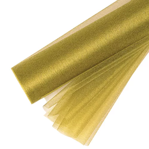 Snow organza 23.5cm x 10m - Machovozelená