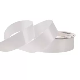Saténová stuha 25mm x 22.86m - Biela
