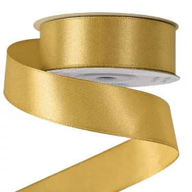 Saténová stuha 25mm x 22.86m - Zlatá