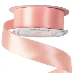 Saténová stuha 25mm x 22.86m - Púdrovo ružová