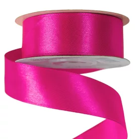 Saténová stuha 25mm x 22.86m - Tmavo ružová