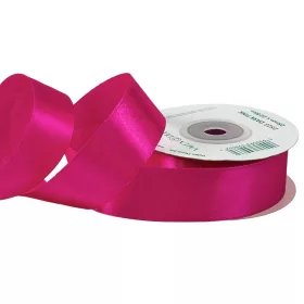 Saténová stuha 25mm x 22.86m - Tmavo ružová