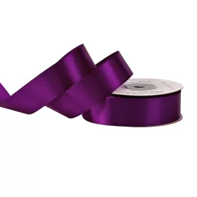 Saténová stuha 25mm x 22.86m - Tmavo fialová