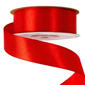 Saténová stuha 25mm x 22.86m - Červená
