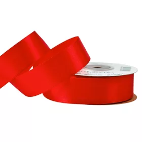 Saténová stuha 25mm x 22.86m - Červená