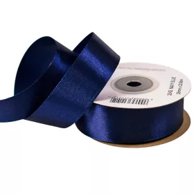 Saténová stuha 25mm x 22.86m - Námornícka modrá