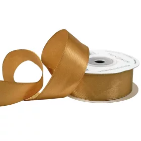 Saténová stuha 25mm x 22.86m - Zlatohnedá