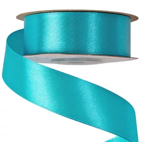 Saténová stuha 25mm x 22.86m - Aqua modrá