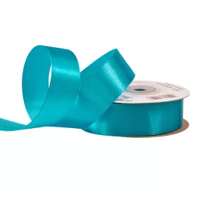Saténová stuha 25mm x 22.86m - Aqua modrá