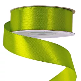 Saténová stuha 25mm x 22.86m - Čajová zelená