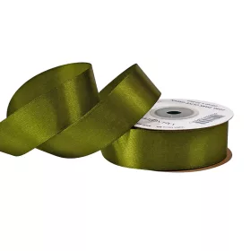 Saténová stuha 25mm x 22.86m - Olivová zelená