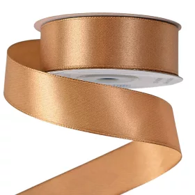 Saténová stuha 25mm x 22.86m - Hnedá