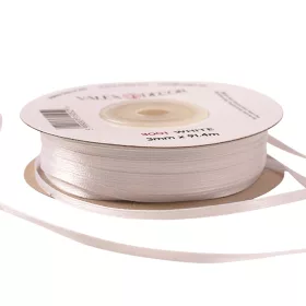 Saténová stuha 3mm x 91.44m - Biela