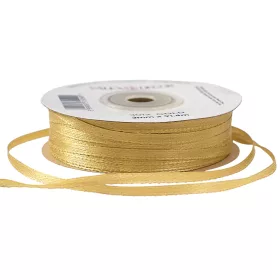 Saténová stuha 3mm x 91.44m - Zlatá