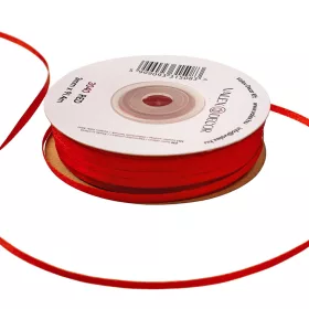 Saténová stuha 3mm x 91.44m - Červená