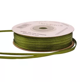 Saténová stuha 3mm x 91.44m - Olivová zelená