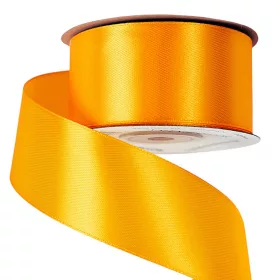 Saténová stuha 38mm x 22.86m - Tmavožltá