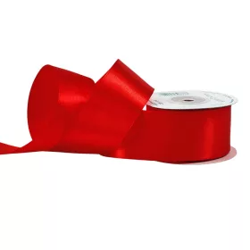 Saténová stuha 38mm x 22.86m - Červená