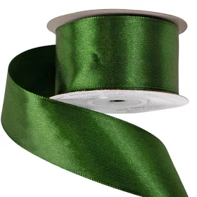 Saténová stuha 38mm x 22.86m - Tmavozelená