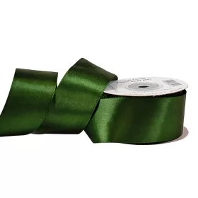 Saténová stuha 38mm x 22.86m - Tmavozelená