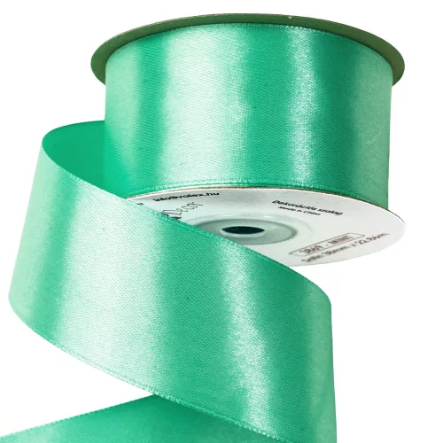 Saténová stuha 38mm x 22.86m - Mätová zelená