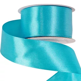 Saténová stuha 38mm x 22.86m - Aqua modrá