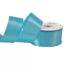 Saténová stuha 38mm x 22.86m - Aqua modrá