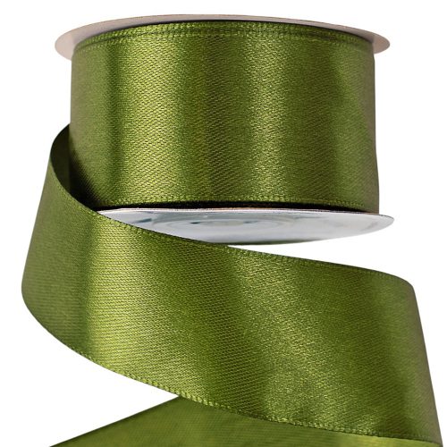 Saténová stuha 38mm x 22.86m - Olivová zelená