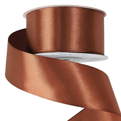Saténová stuha 38mm x 22.86m - Tmavohnedá
