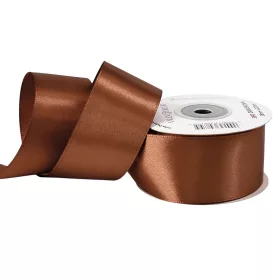 Saténová stuha 38mm x 22.86m - Tmavohnedá