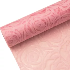   Dekoračný 3D vlizelín s ružovým kvetinovým vzorom 50cm x 4.5m - Ružová