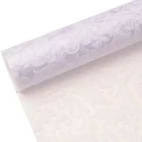   3D dekoračný vlizelín s motívom popínavej rastliny 50cm x 4.5m - Biela