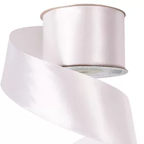 Saténová stuha 50mm x 22.86m - Biela