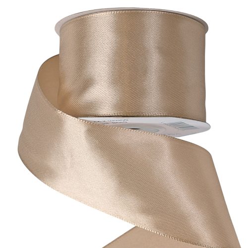 Saténová stuha 50mm x 22.86m - Béžová