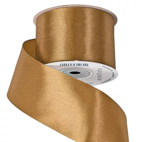 Saténová stuha 50mm x 22.86m - Zlatohnedá