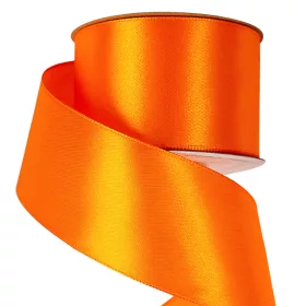 Saténová stuha 50mm x 22.86m - Tmavá oranžová