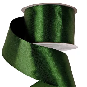 Saténová stuha 50mm x 22.86m - Tmavozelená