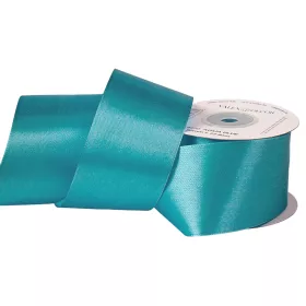 Saténová stuha 50mm x 22.86m - Aqua modrá