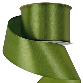 Saténová stuha 50mm x 22.86m - Machová zelená