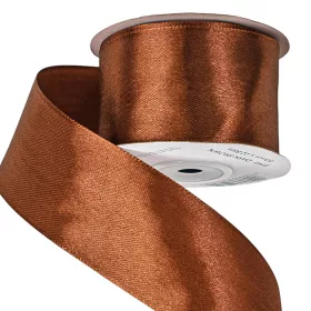 Saténová stuha 50mm x 22.86m - Tmavohnedá