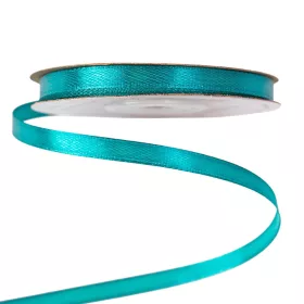 Saténová stuha 6mm x 22.86m - Tyrkysová