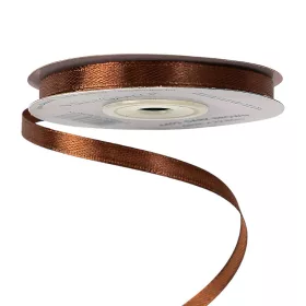 Saténová stuha 6mm x 22.86m - Tmavo hnedá