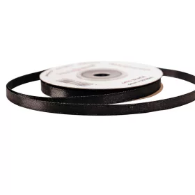 Saténová stuha 6mm x 22.86m - Čierna
