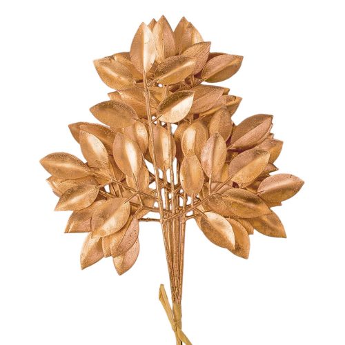 Metalický zlatý listový zväzok, 6-stonkový, výška 27 cm, šírka 14 cm