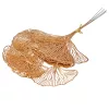 Metalický zlatý gingko biloba zväzok, 6-stonkový, výška 37 cm
