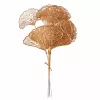 Metalický zlatý gingko biloba zväzok, 6-stonkový, výška 37 cm