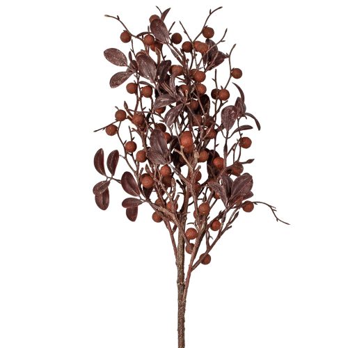 Dekoratívna vetva s bobuľami, výška 56 cm – Červená